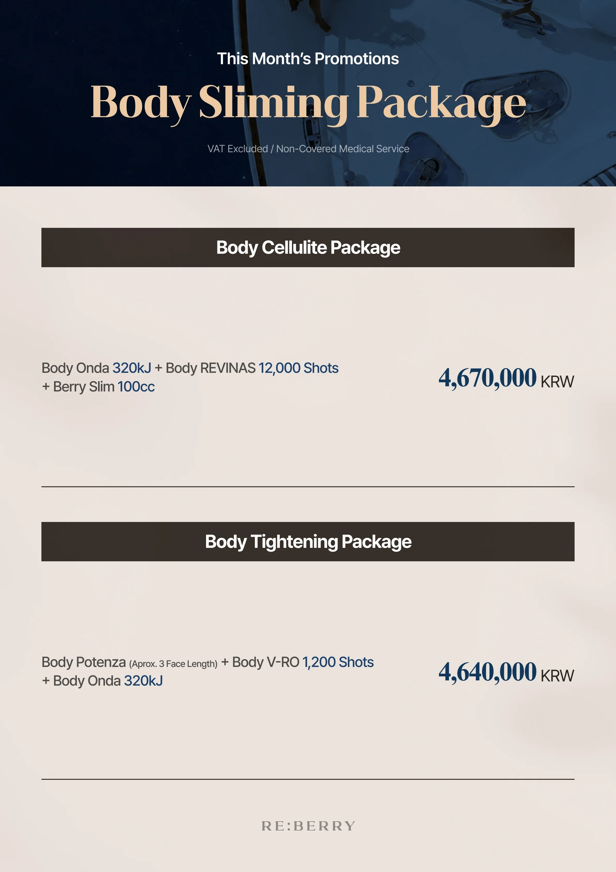 RE:BERRY Gangnam Page 8 — Additional special offers and pricing