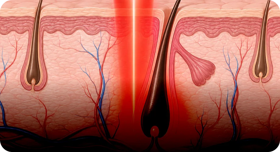 Melanin-Targeting Follicle Heating